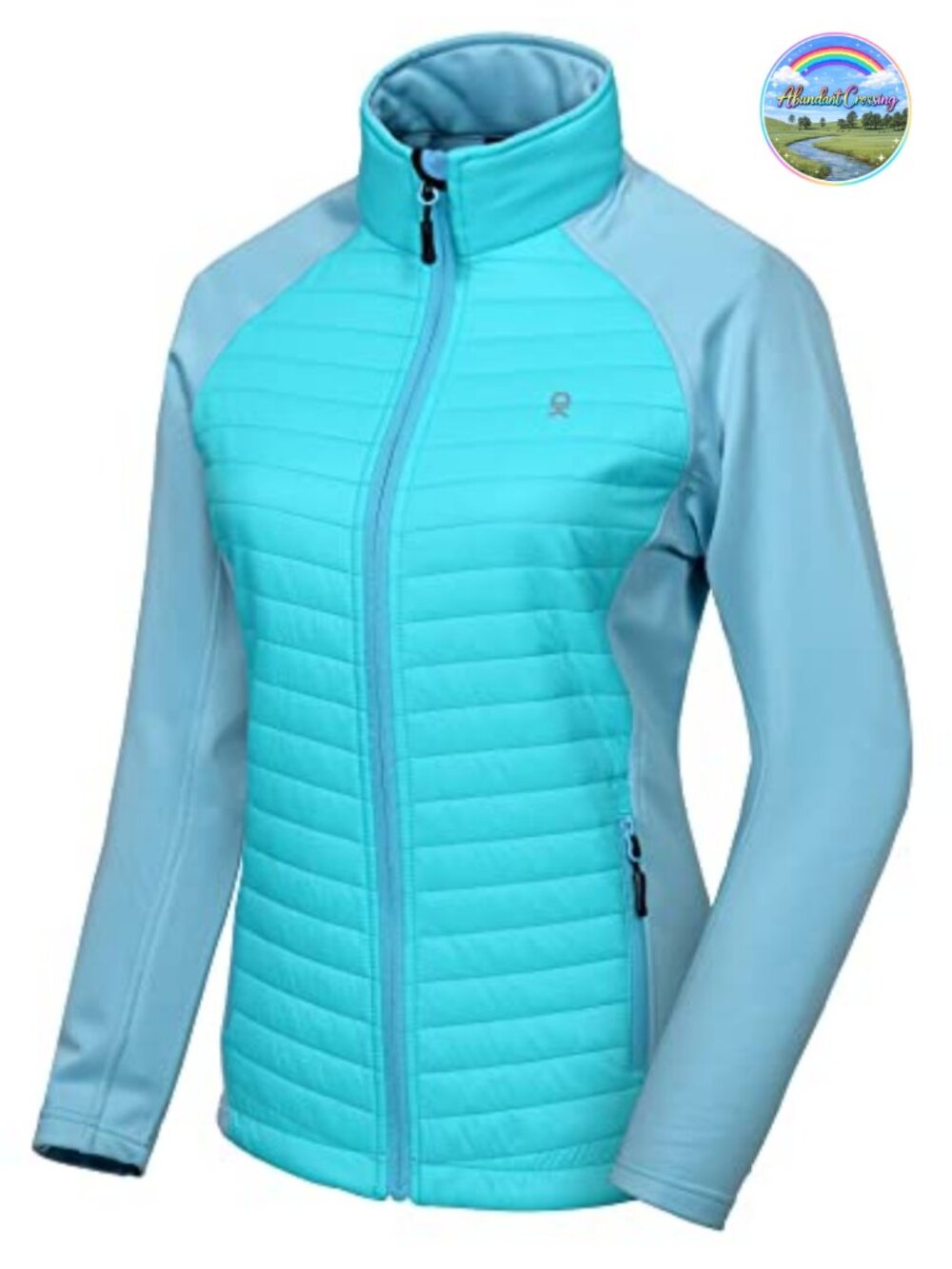 Women's Insulated Hiking Jacket Thermal Running Hybrid Lightweight Breathable